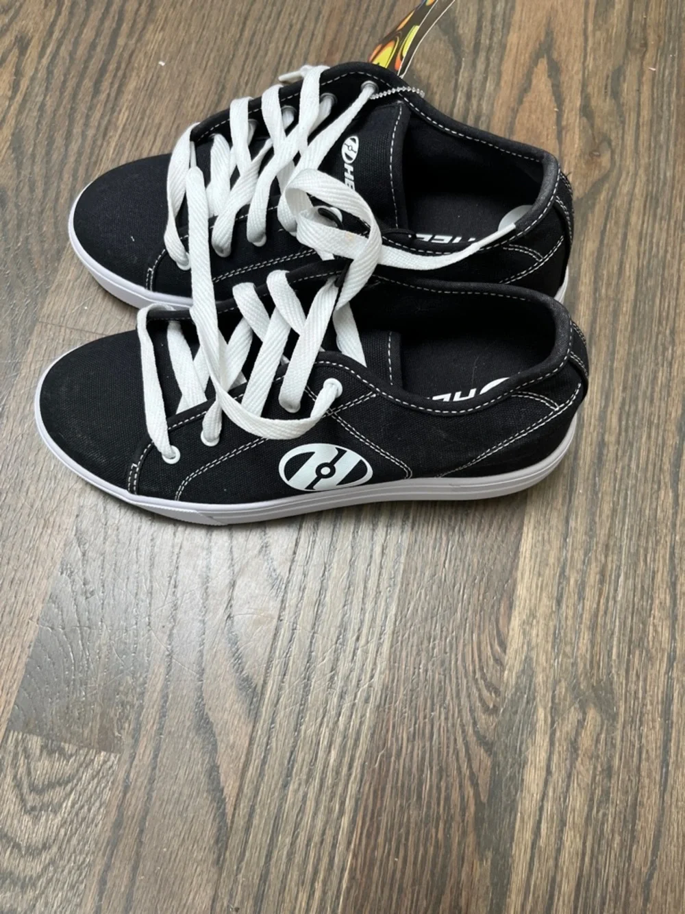 Heelys Black and White Canvas Lace-Up Sneakers - Picture 2 of 5